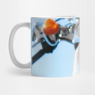 motorcycle under the blue sky Mug